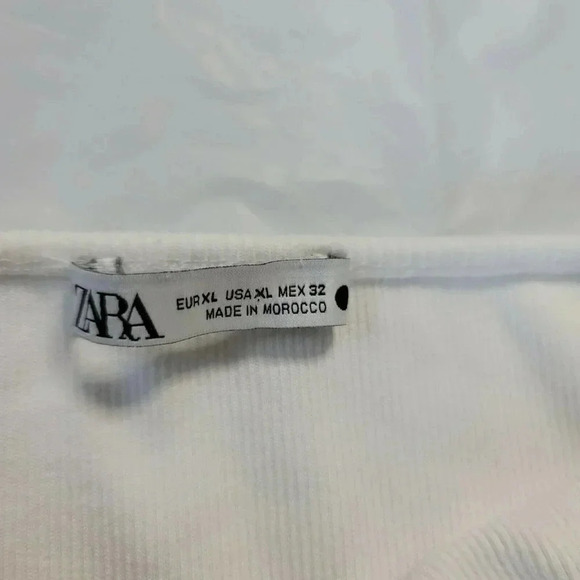 Zara  Crop Top  spaghetti strap white size XL - Picture 5 of 7